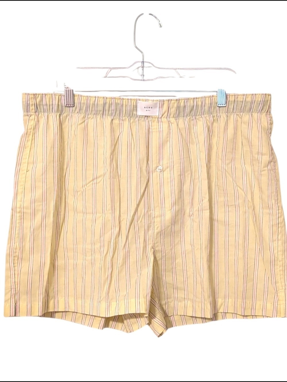 Aeropostale Yellow Stripe Pretzel Print Shorts 2 Pack - Picture 5 of 8